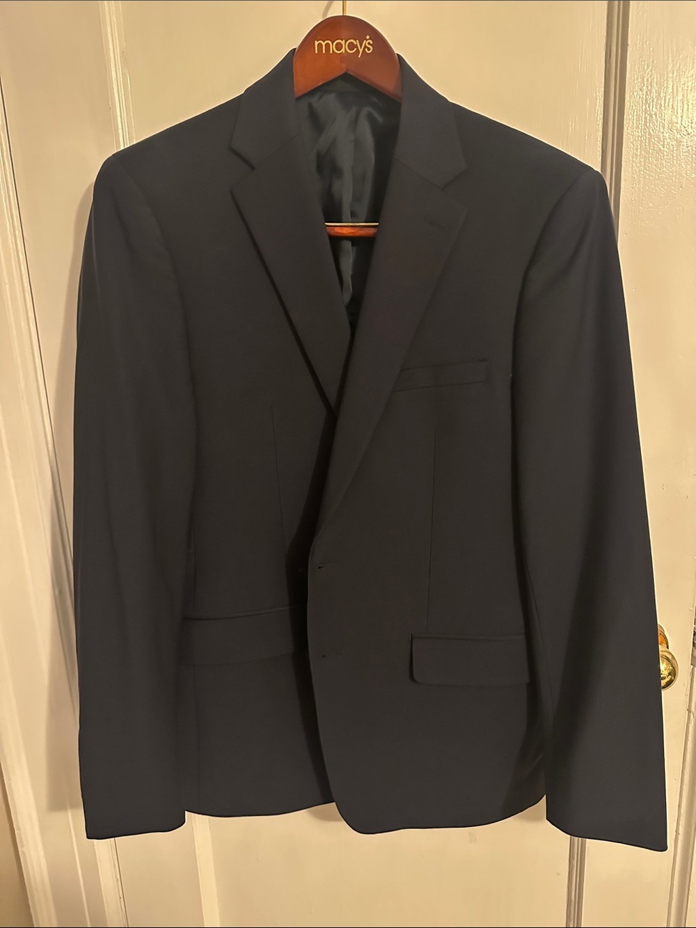 Calvin Klein Men's Navy slim fit Single-Breasted Sport Coat